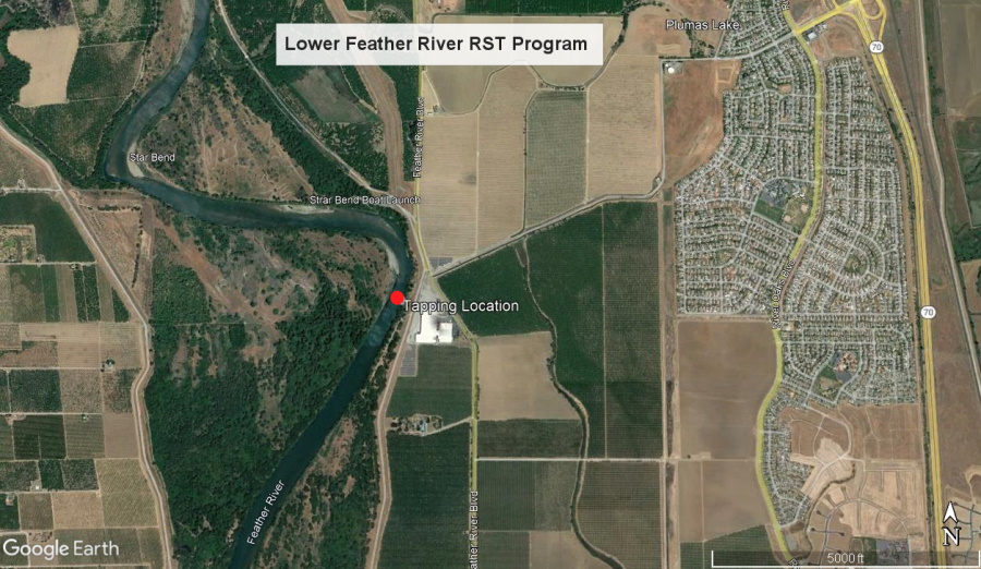 Lower Feather River - RST Monitoring Map