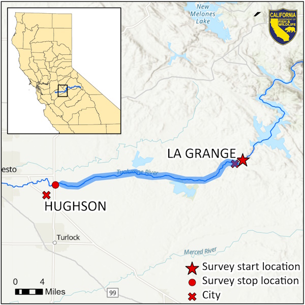 Tuolumne River Escapement Map