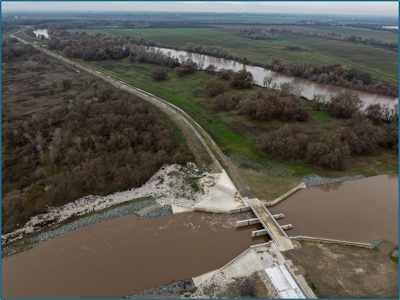 Figure 4. Big Notch Project. Flow from the Sacramento River is from right to left.