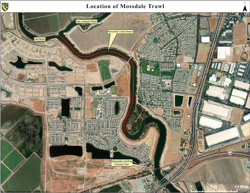 Map of the Mossdale Trawl